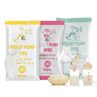 OEM/ODM Quick Clean Tire-lait et accessoires Lingettes 30 pièces/6 paquets Lingettes nettoyantes pratiques et hygiéniques pour sucette en déplacement