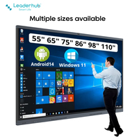 Pizarra Interactiva Todo en Uno Leaderhub L98H con Cámara de 48MP, 8G+128G, Android 11 para Conferencias y Escuelas