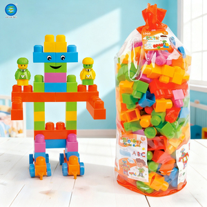 180 Piezas de Bloques de Construcción de Plástico Creativos - Juguetes Educativos STEM de Aprendizaje DIY Tren para Niños <span class=keywords><strong>Desarrollo</strong></span> de la Inteligencia - Product Image 1
