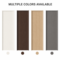 Porte intérieure moderne en PVC, finition mate, texture bois lisse, noyer foncé, pour villa et appartement