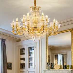 European Style Crystal Chandelier Multi Head Led <b>Light</b> For Living Room Bedroom Dining Room Villa Interior Lighting - Product Image 2