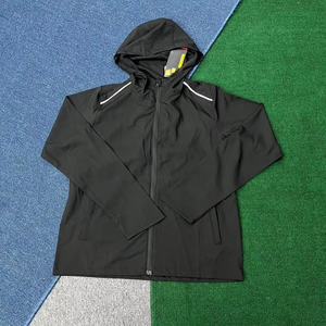 Giacca da <span class=keywords><strong>uomo</strong></span> lunga antivento impermeabile rivestita traspirante per allenamento Outdoor Fitness Running nuovo marchio con cerniera Spot all'ingrosso - Product Image 2