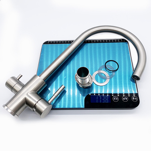 Doppio manico in acciaio inox <span class=keywords><strong>a</strong></span> <span class=keywords><strong>tre</strong></span> <span class=keywords><strong>vie</strong></span> filtro per acqua potabile rubinetto girevole 360 gradi da cucina purificatore rubinetto lavello rubinetto - Product Image 5