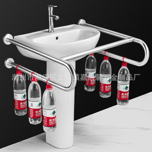 Barres d'appui de salle de bain en acier inoxydable SUS304, fixation murale, finition polie, design moderne et simple pour la sécurité des personnes âgées - Product Image 5