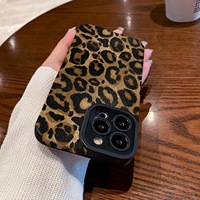 Coque souple à imprimé léopard 2026, ajustement parfait et design mignon pour iPhone 17 16 15 14 Pro Max 12 13 11 7 8 Plus X Xs Max 15 Plus