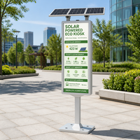 Affichage numérique extérieur à énergie solaire 24 32 43 55 pouces IP65 étanche haute luminosité 1800 Nits Android Windows Kiosque d'affichage