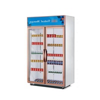 Vitrine commerciale de supermarché, réfrigérateur Coca-Cola, refroidisseur de boissons, porte en verre, réfrigérateur Pepsi, congélateurs de présentation