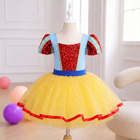Robe de tutu de princesse pour filles AL-P058, robe de danse respirante à manches bouffantes et paillettes pour fête d'anniversaire