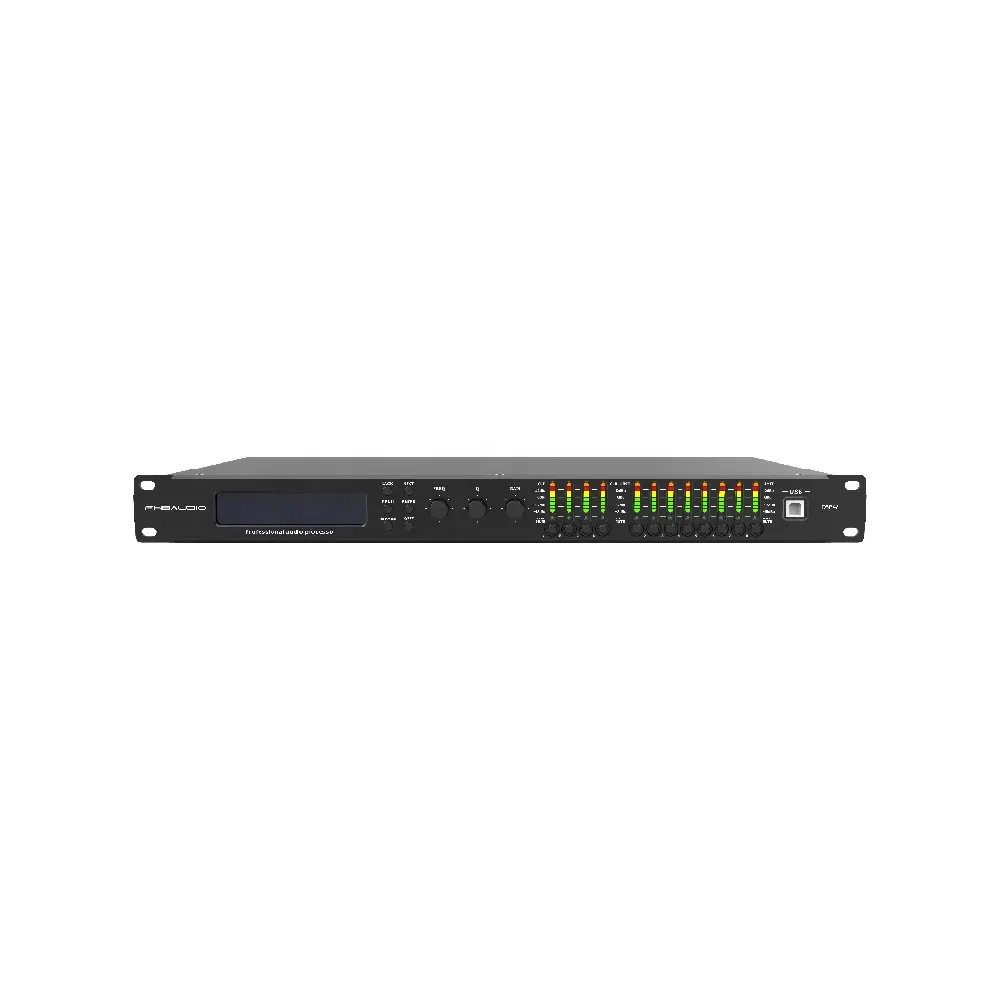 Suporte RS232 4in 8out Dante rede DSP Professional processador de áudio digital DSP-48D