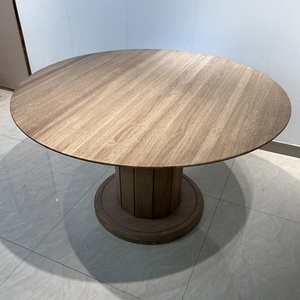 Moderner runder Esstisch aus massivem Holz, anpassbar zum Fabrik preis für Wohn-oder Hotel möbel - Product Image 3