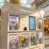 Distributeur automatique de fleurs XG avec écran tactile de 21,5 pouces, capacité de 5 à 12 pièces, gestion basée sur le cloud, conforme ADA, refroidissement par compresseur