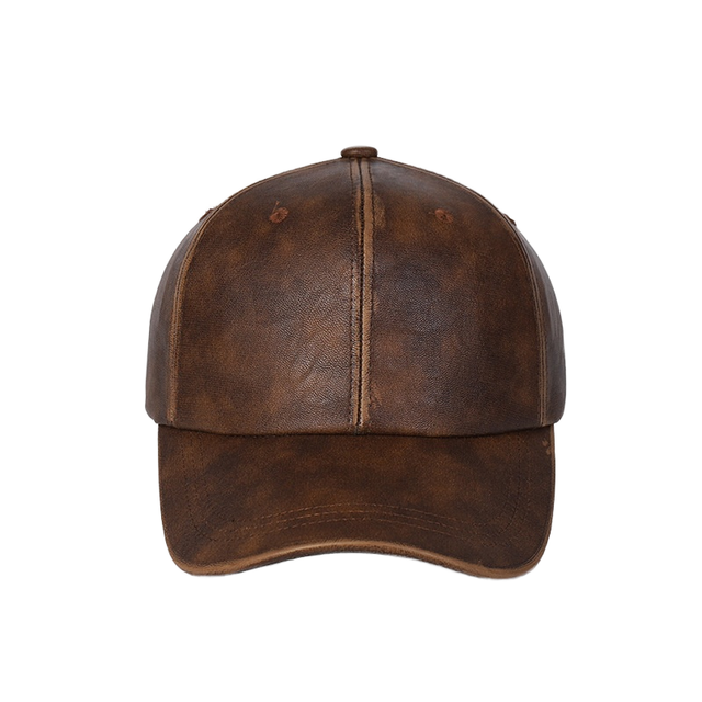 Hot Sale Autumn Winter New Design Plain Leather Baseball Cap Solid Color 6-Panel Fashionable Accept Custom Difference Color