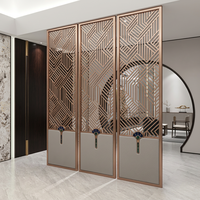 Paravent décoratif géométrique en acier inoxydable de style Art déco moderne, panneau mural découpé au laser pour la décoration intérieure de mariage
