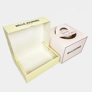 Caja <span class=keywords><strong>para</strong></span> Pastel Blanca Personalizada con Ventana de PVC, Tapa Abatible, Laminación Mate, Impresión CMYK, Materiales Reciclados, Forro de Esponja <span class=keywords><strong>para</strong></span> Donuts y Brownies - Product Image 4
