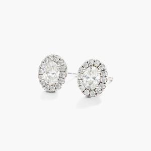 High Shine 925 <b>Sterling</b> <b>Silver</b> Moissanite Diamond <b>Stud</b> Earrings Premium Fine Jewelry for Women Bridal Anniversary Birthday Gift - Product Image 1