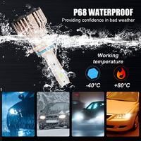 Phares LED RCJ Super Lumineux 50W Canbus pour Voiture, Ampoules H1 H4 H7 H11 9005 9006 9012, Températures de Couleur Auto 6000K 6500K