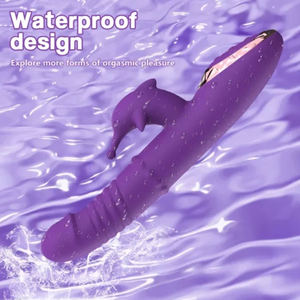 लचीला सिलिकॉन थ्रस्टिंग डिल्डो वाइब्रेटर योनि मास्टरबैटर्स क्लिटोरिस उत्तेजना महिला सेक्स टॉय के लिए खरगोश स्पॉट वाइब्रेटर - Product Image 4