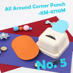 Kamei Sóng Vòng Tròn Tất Cả Các Xung Quanh Góc Đấm Lớn Ưa Thích Giấy Lỗ Đấm Đòn Bẩy Thủ Công Lỗ Đấm Cho Giấy Crafting Scrapbooking - Product Image 4