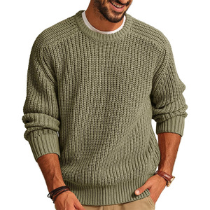 Suéter de Punto de Manga Larga para <span class=keywords><strong>Hombre</strong></span>, Estilo Europeo Americano, de Alta Calidad, Nuevo 2025, Informal, para Invierno, <span class=keywords><strong>Cuello</strong></span> <span class=keywords><strong>Redondo</strong></span> - Product Image 4