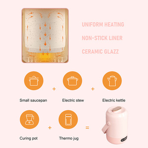 Venta caliente pequeño portátil 0.8L 500W SUS430 olla interior estofado <span class=keywords><strong>el</strong></span>éctrico para uso de alimentos para bebés - Product Image 6