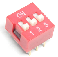 FYX Stock Rouge 1P 2P 3P 4P 5P 6P 8P 10P Commutateur de Position Commutateur DIP 2.54mm Mini Slide ON/OFF Code Switch pour PCB Circuit Board