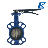 Válvula de Mariposa de Hierro Dúctil con Palanca, Asiento Blando de EPDM, PN16/CLASE 150LB/5K/10K para Tratamiento de Agua, HVAC y Plomería