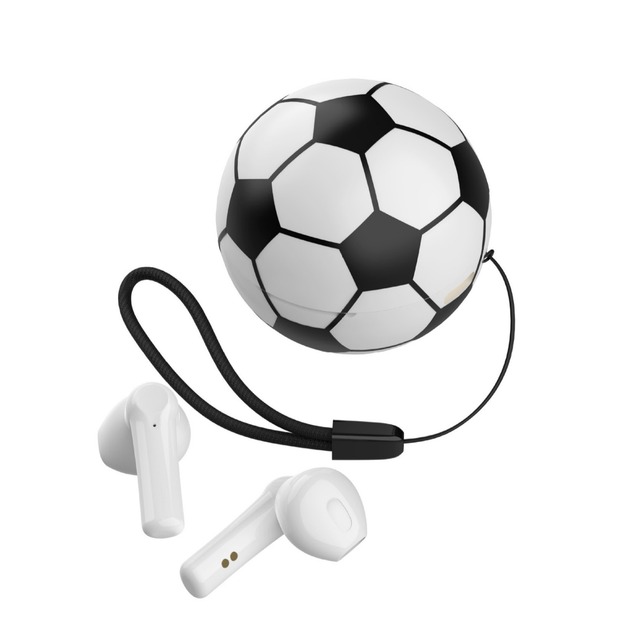 Football for TWS Wireless Earbuds IPX5 Waterproof ANC LED Indicator JL Chipset 5.0 Touch Control AAC Type-C Sports Calls