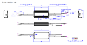Inventronics EUM-100S105MB EUM-100S150MB EUM-100S280MB entrée AC90-305V sortie 17-143V étanche Led Driver 100w - Product Image 6