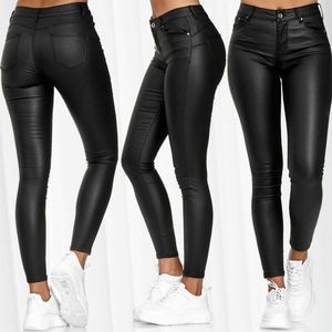 Pantaloni Fitness personalizzati da donna pantaloni <span class=keywords><strong>in</strong></span> pura <span class=keywords><strong>pelle</strong></span> tinta unita pantaloni <span class=keywords><strong>in</strong></span> <span class=keywords><strong>pelle</strong></span> sintetica da donna - Product Image 1