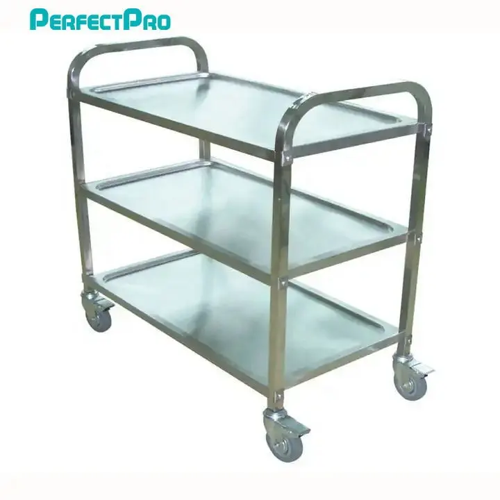 Carrello da ristorazione in acciaio inox,