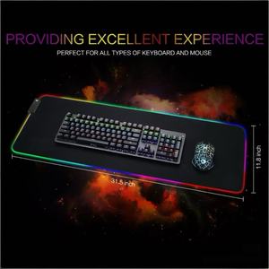 Alfombrilla de ratón RGB de Venta caliente, alfombrilla de ratón grande de goma antideslizante personalizada de fábrica, alfombrilla de ratón para juegos de tela de alta calidad OEM LEDgaming RGB - Product Image 3