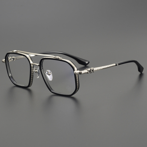 Ch8153 Hot Bán chất lượng tốt Titan sinh viên thí điểm đa giác Hàn Quốc Mens Thiết kế kính thời trang Neostyle Khung kính - Product Image 5