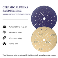 Disco de Lijado de Cerámica de 6 Pulgadas con Múltiples Orificios y Velcro, Opción Premium para Metal y Madera, Eliminación de Exceso de Material, Acabado Fino