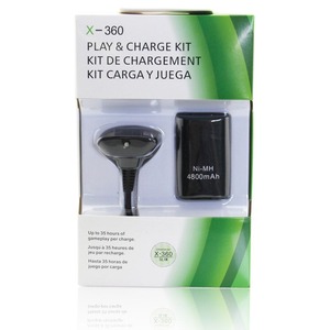 Honson 4800mAh có thể sạc lại pin, cho Xbox 360 mỏng điều khiển pin đen/trắng gói hộp HS-XM107B - Product Image 2