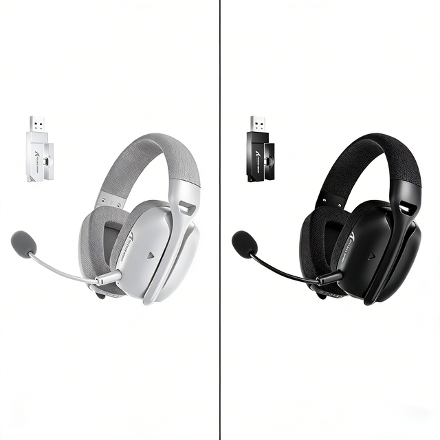 ATTACK SHARK L80PRO 3 Modes Gaming Headset Lightweight Headphones with 20ms Low Latency, Dual Mics, 40mm Drivers, 300mAh Battery