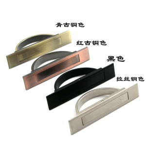 Tatami Handles Zinc Alloy Rectangle Brushed Modern Minimalist <b>Drawer</b> Cabinet Wardrobe Handle - Product Image 1