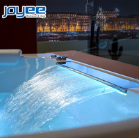 Baignoire Balnéo Intérieure JOYEE avec TV, Jacuzzi en Acrylique pour 2 Personnes, Douche LED