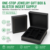 Insert en velours de luxe pour emballage de bijoux, plateau floqué personnalisé pour boîte à bagues, collier, bracelet, boîte cadeau