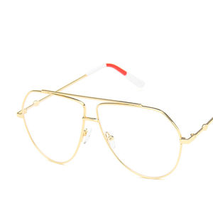 إطار نظارات معدني مزدوج الشعاع, إطار نظارات معدني مزدوج الشعاع 2019 جديد نظارات أوروبية وأمريكية عتيقة الاتجاه 0399 مرآة مسطحة - Product Image 2