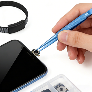 คีมซ่อมโทรศัพท์มือถือ ไทเทเนียมอัลลอย 0.15 มม. คีมจับลวดสำหรับงานซ่อมจุลทรรศน์ คีมบัดกรีลายนิ้วมือ คีมตรง/โค้ง คีมสำหรับงานเชื่อมสายไฟ - Product Image 2