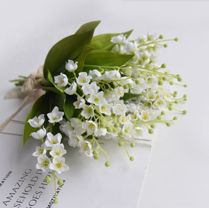 Vente en gros fleurs artificielles soie muguet fleurs pour décoration de mariage - Product Image 1