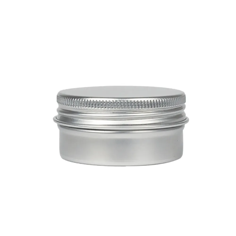 En gros récipient en aluminium 15g 30g 60g 100g en aluminium crème pot cosmétique avec couvercle pour l'emballage en métal