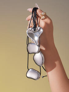 Vintage Waterproof Stainless Steel 18k PVD Gold Plated Geometric Irregular Pendant <strong>Leather</strong> Cord Chain <strong>Necklace</strong> for Women <strong>Men</strong> - Product Image 4