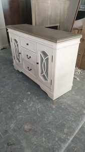 Lodenbay Solid Wood Modern Dining Room Server <strong>Buffet</strong> Cabinet with 3 Drawers &amp; Shelves for Home Living Room Furniture - Product Image 3