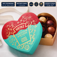 Boîte d'emballage rigide pour pâtisseries et biscuits, boîte d'emballage pour chocolats de mariage et de la Saint-Valentin, boîte cadeau personnalisée en forme de cœur pour chocolats