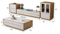 Soporte de TV de Estilo Simple Premium con Almacenamiento, Mueble de TV Moderno y Lujoso para Sala de Estar