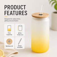 Gobelet personnalisé en verre borosilicate givré 250 ml, base antidérapante, sans BPA, compatible lave-vaisselle, motif personnalisé pour usage quotidien