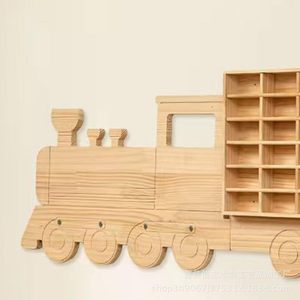 Étagère murale de rangement pour jouets de train en bois, 42 emplacements, pour chambre d'enfant - Product Image 4