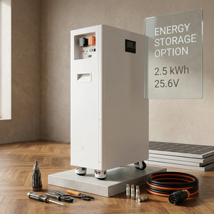 Batterie solaire domestique 51,2 V 5 kWh 10 kWh 15 kWh, montage mural, roues en option, écran LCD, CAN, RS485, Lithium 200 Ah NEHC0005 51,2 V 5 kWh 10 - Product Image 1