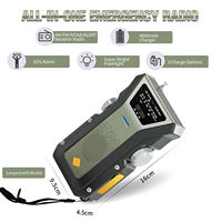 Radio d'urgence robuste de qualité militaire NOAA WB FM AM solaire à manivelle 4000mAh